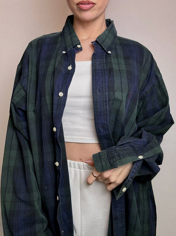 Chemise à carreaux oversize RALPH LAUREN XL vintage