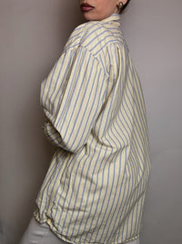 IZOD L Vintage gelb gestreiftes Hemd 