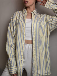 IZOD L Vintage gelb gestreiftes Hemd 