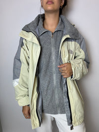 North Face Outwear Vintage gray and yellow jacket L