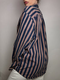 Chemise rayée brun et marine GAP L vintage