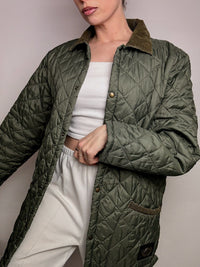 Vintage khaki quilted jacket L