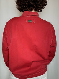 Rote Vintage-Sommerjacke L