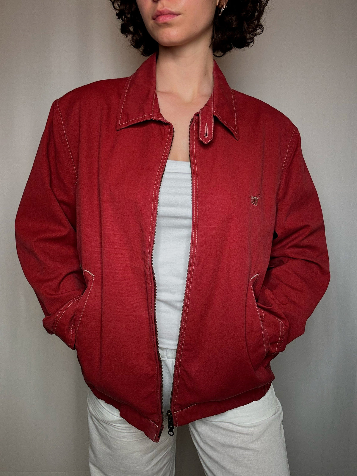 Veste d’été rouge L vintage