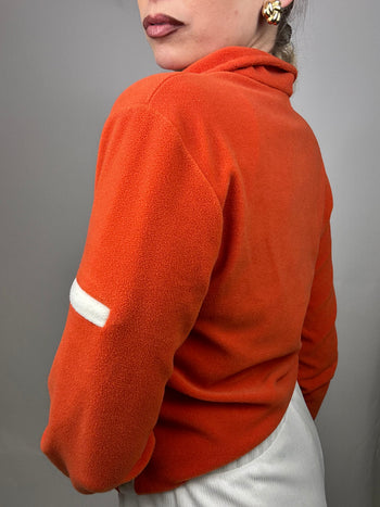 Polaire orange FILA fittée S/M Vintage