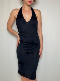 Tailliertes schwarzes Kleid M/L Vintage