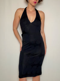 Tailliertes schwarzes Kleid M/L Vintage