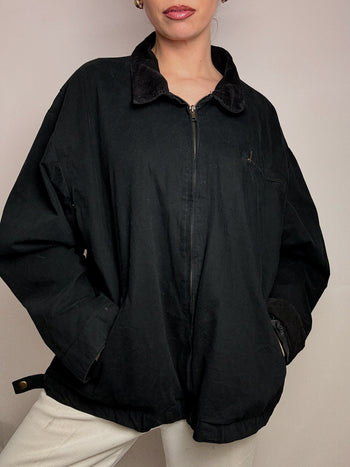 Veste style boxy noire NAVY ARMY XL vintage