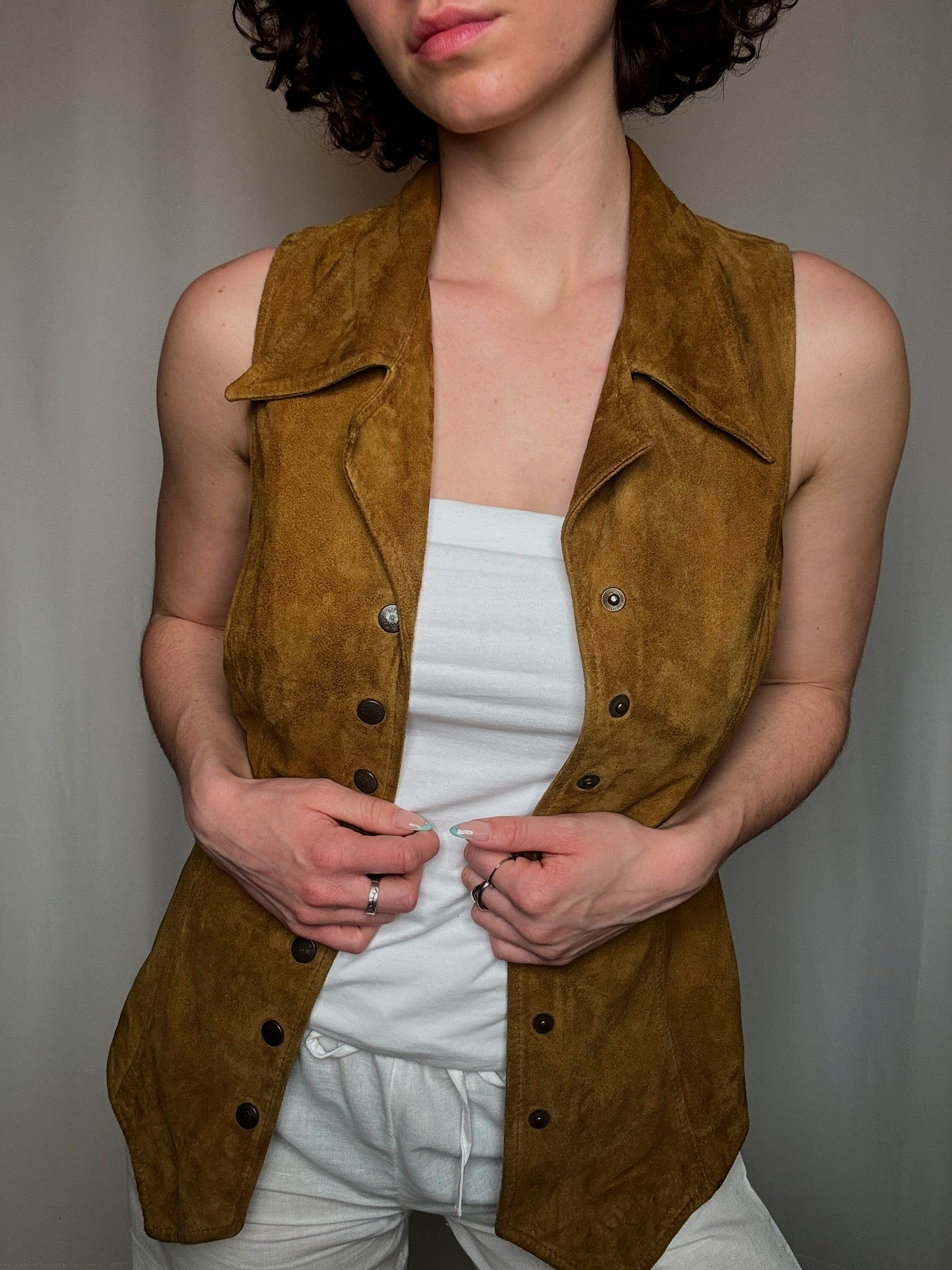 Vintage suede top S