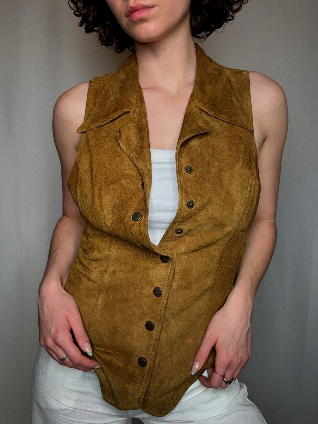 Vintage suede top S
