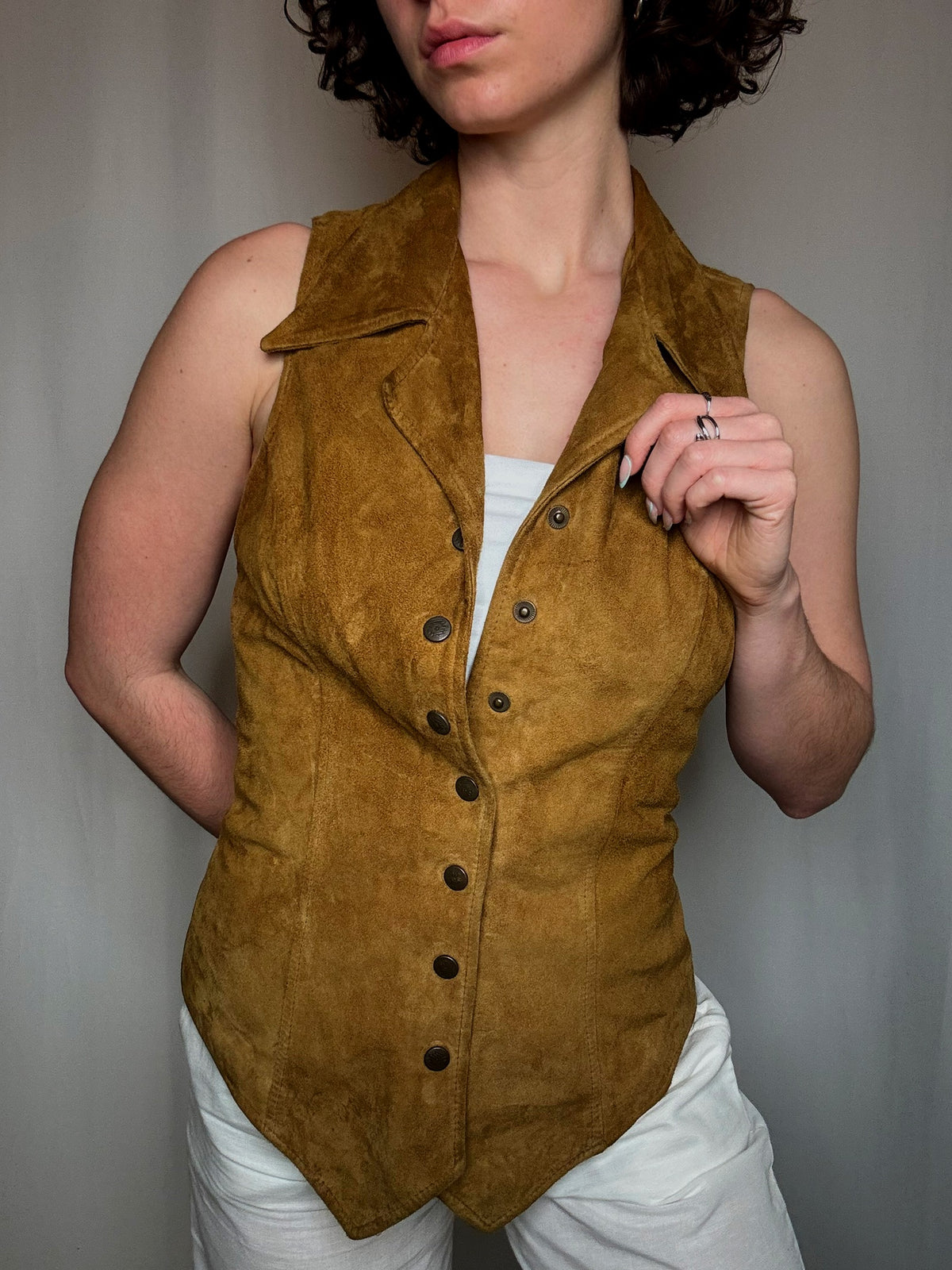 Top en daim S vintage