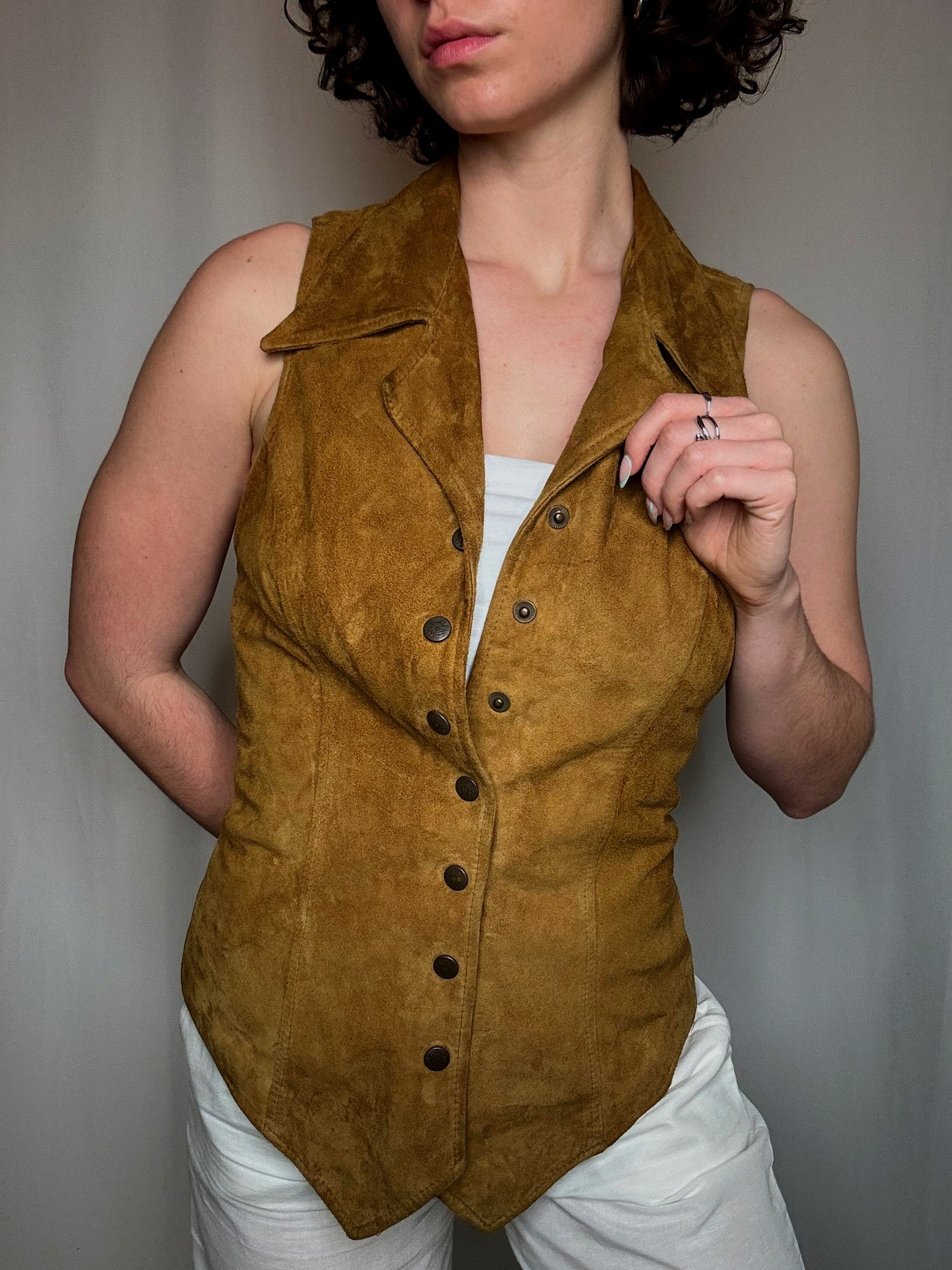 Vintage suede top S