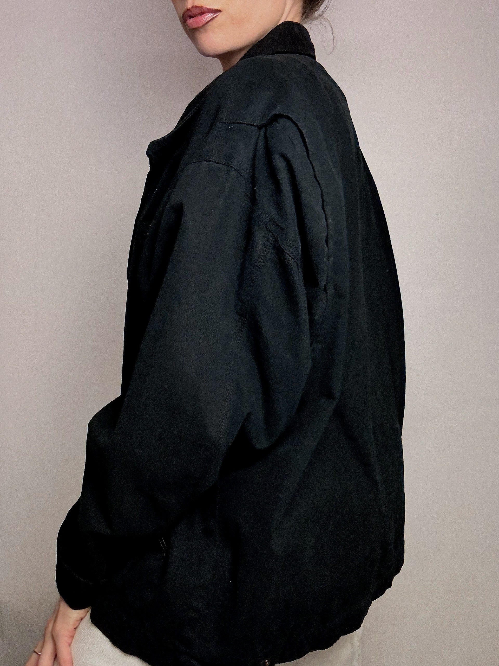 Black boxy style jacket NAVY ARMY XL vintage