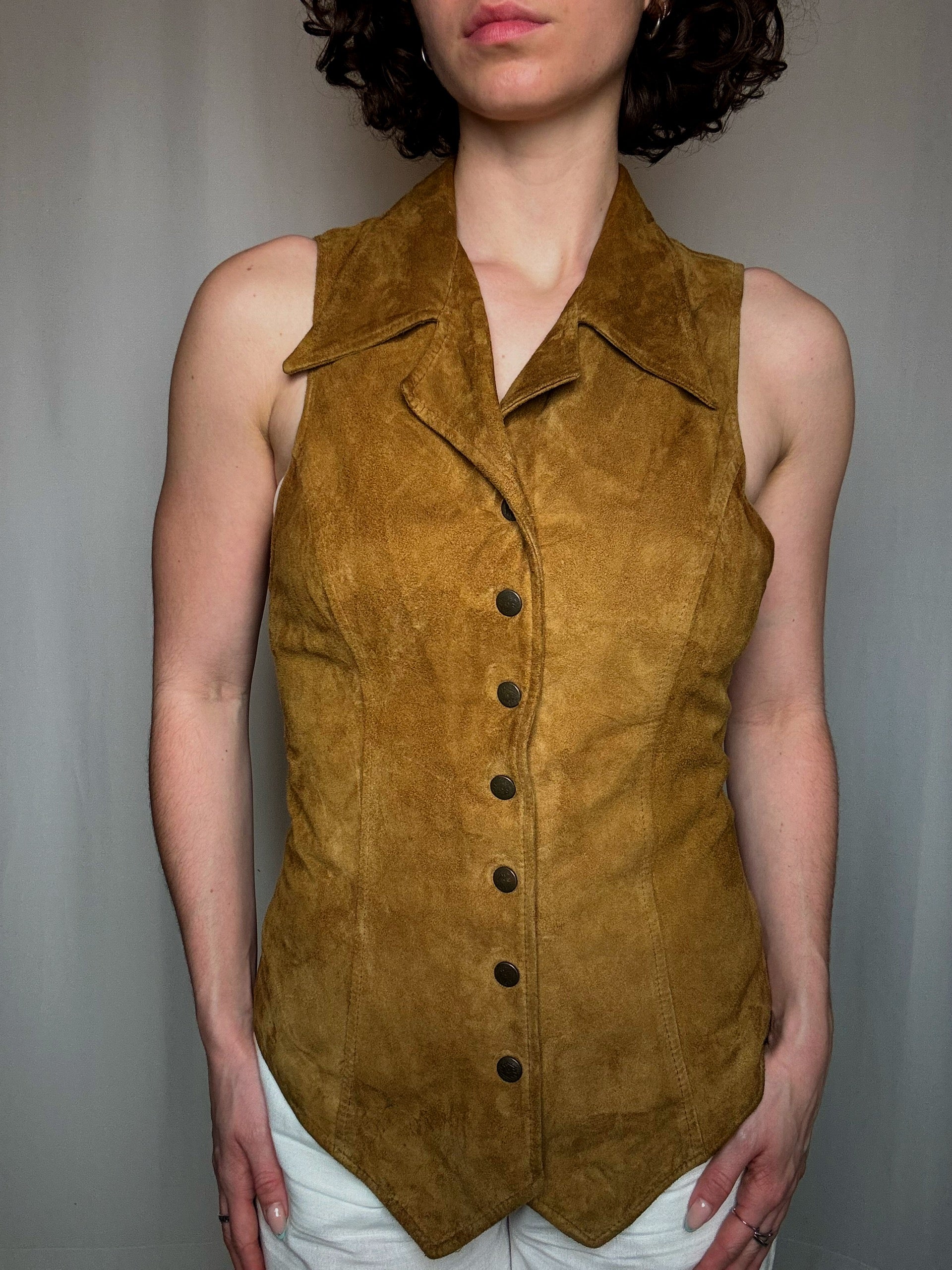 Top en daim S vintage