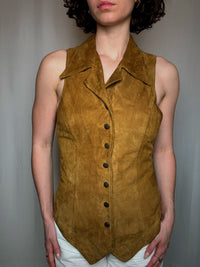 Vintage suede top S