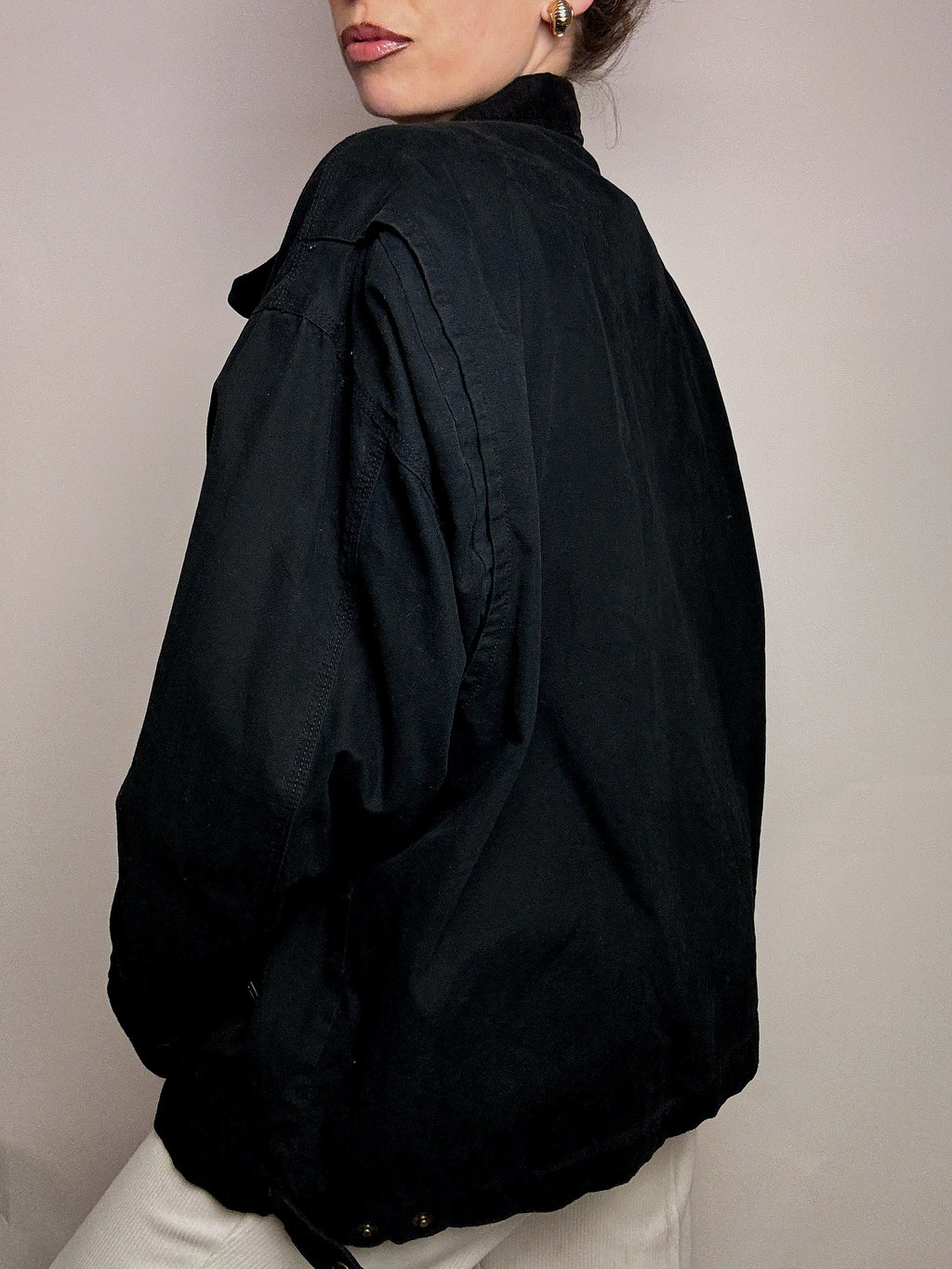 Black boxy style jacket NAVY ARMY XL vintage
