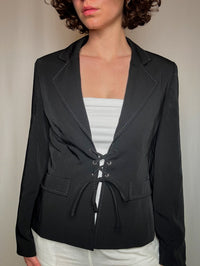 Blazer noir avec cordon M vintage