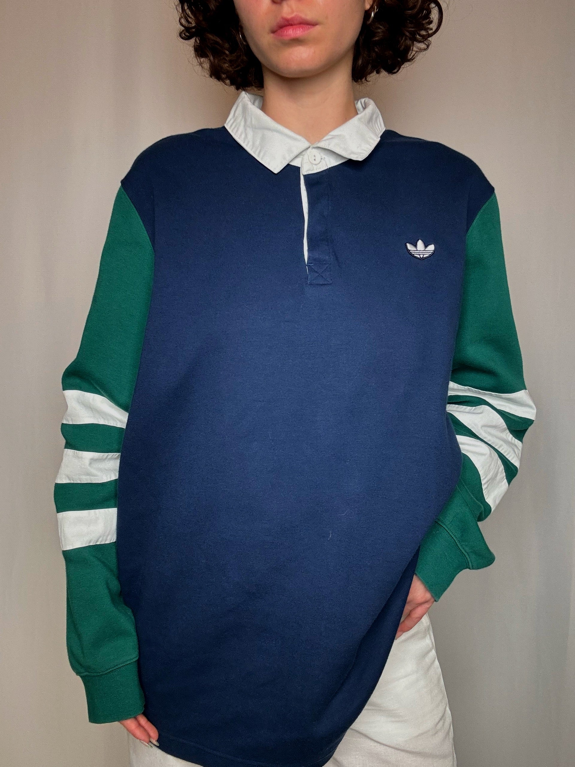 Polo Adidas bicolore L vintage