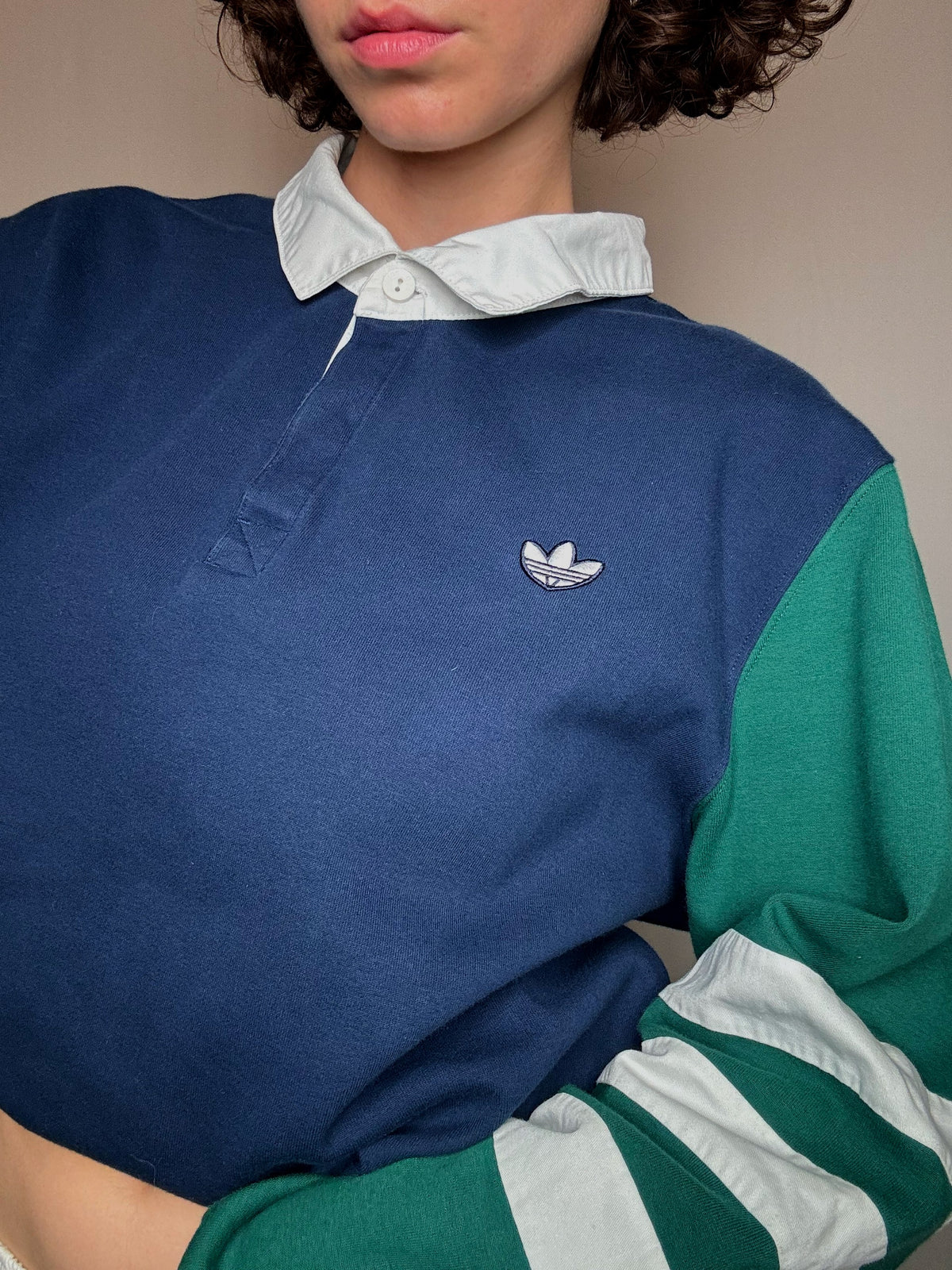 Polo Adidas bicolore L vintage