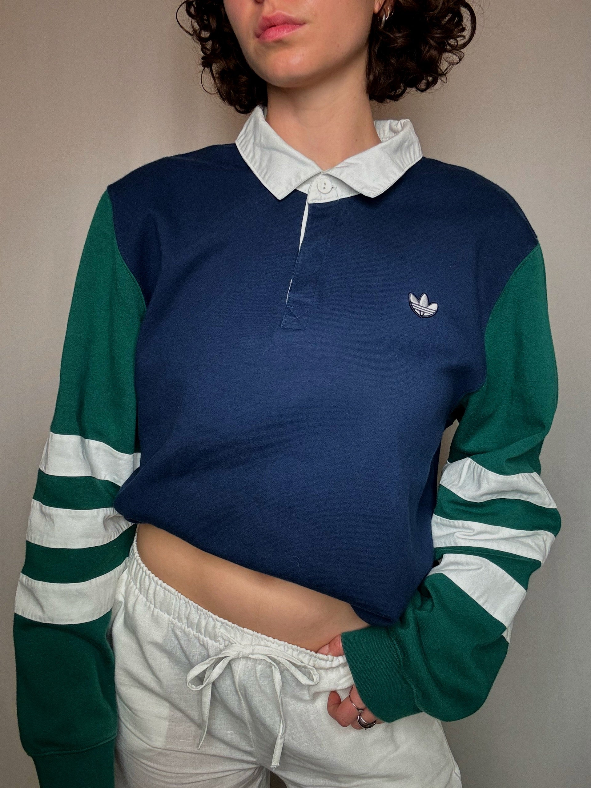 Polo Adidas bicolore L vintage