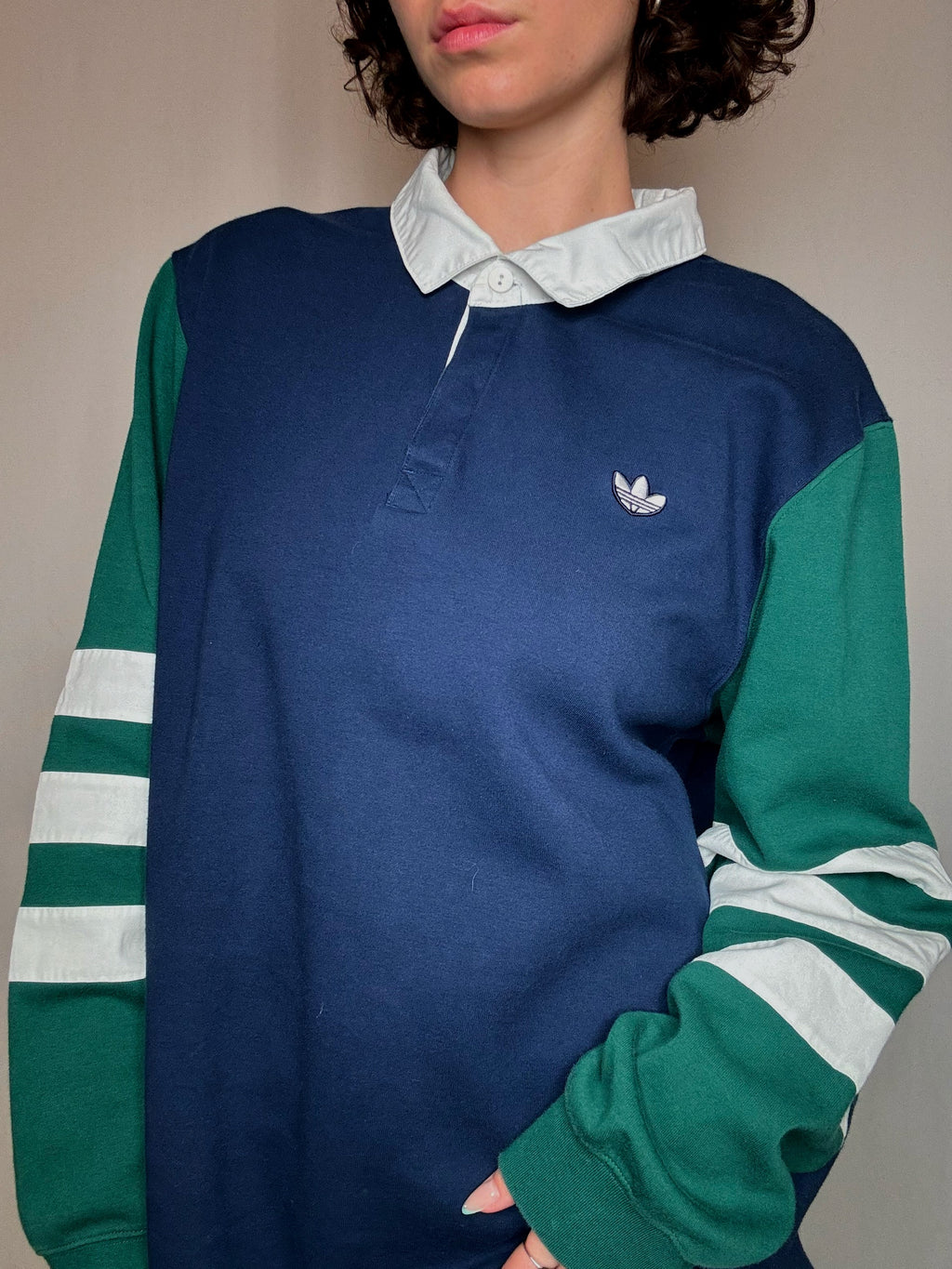 Polo Adidas bicolore L vintage