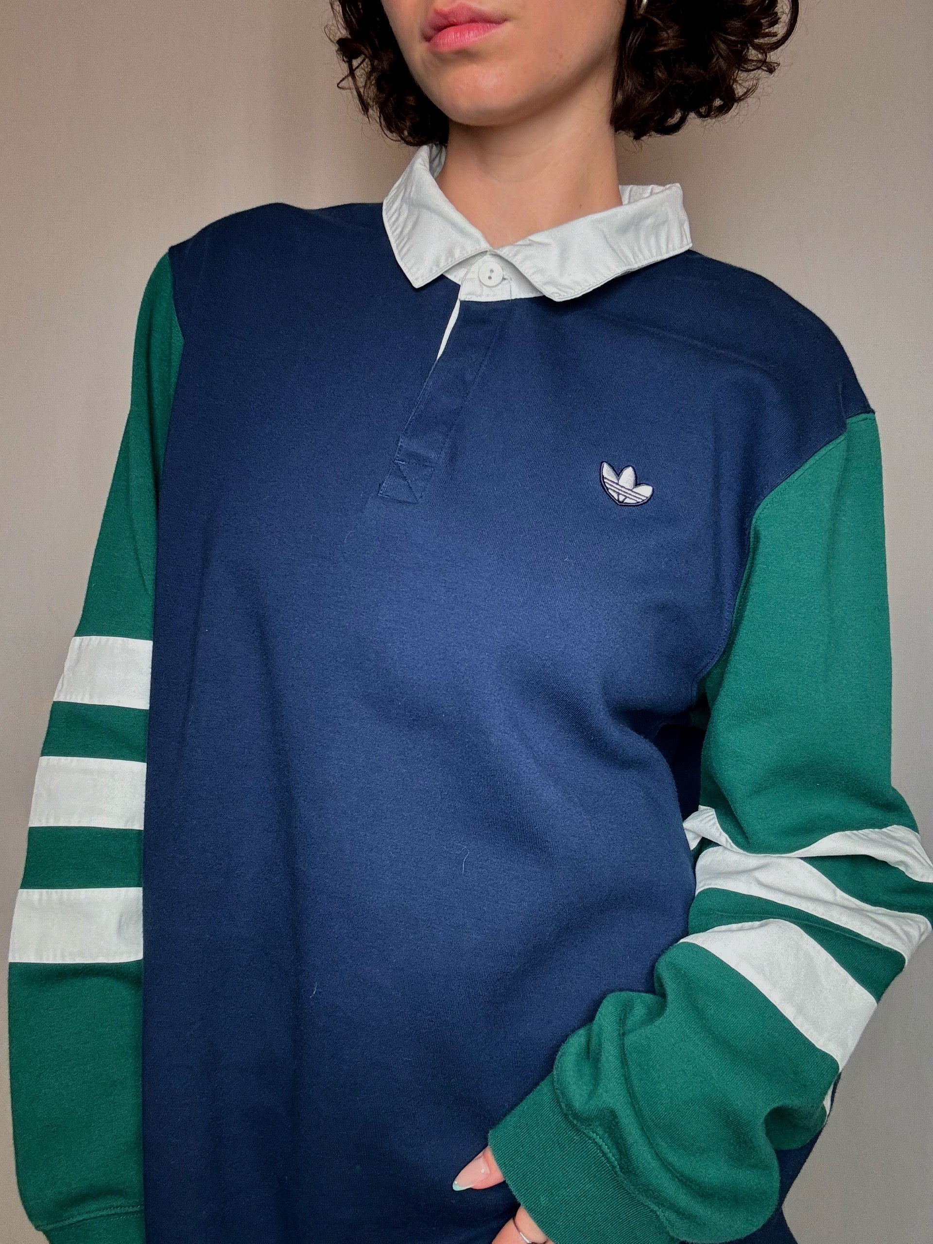 Polo Adidas bicolore L vintage