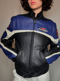 Veste en cuir de racing S vintage