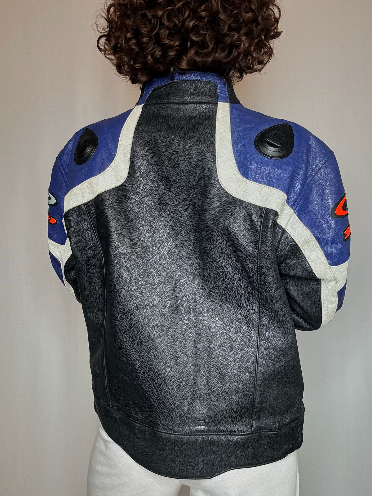 Veste en cuir de racing S vintage