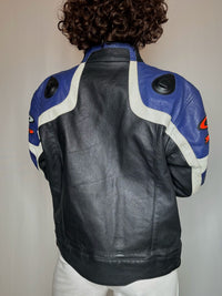 Veste en cuir de racing S vintage