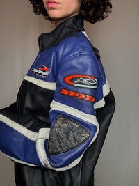 Veste en cuir de racing S vintage