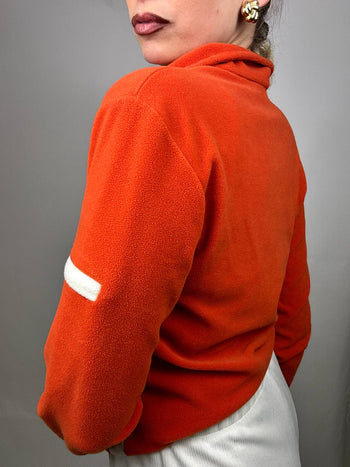 Polaire orange FILA fittée S/M Vintage