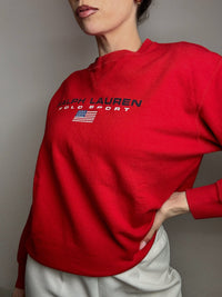 RALPH LAUREN M vintage red crewneck sweatshirt