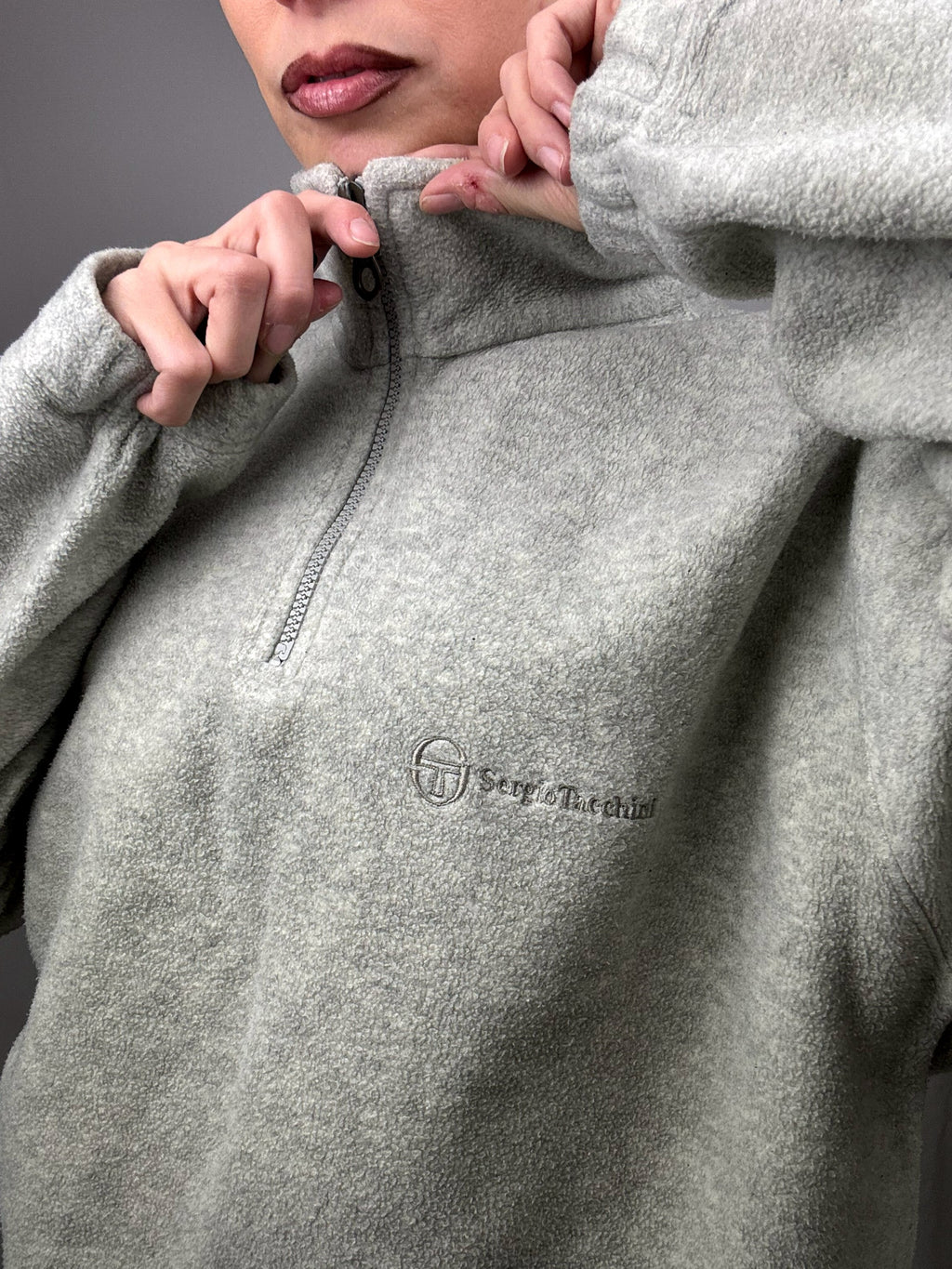 Heather gray fleece SERGIO TECCHINI L Vintage