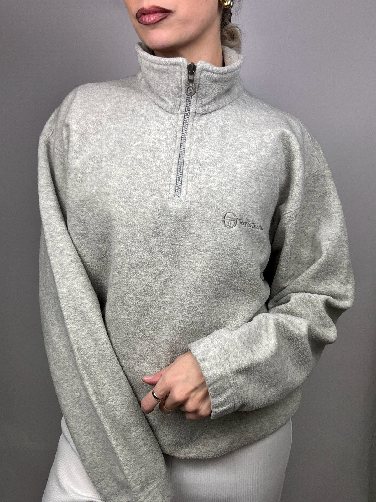Heather gray fleece SERGIO TECCHINI L Vintage