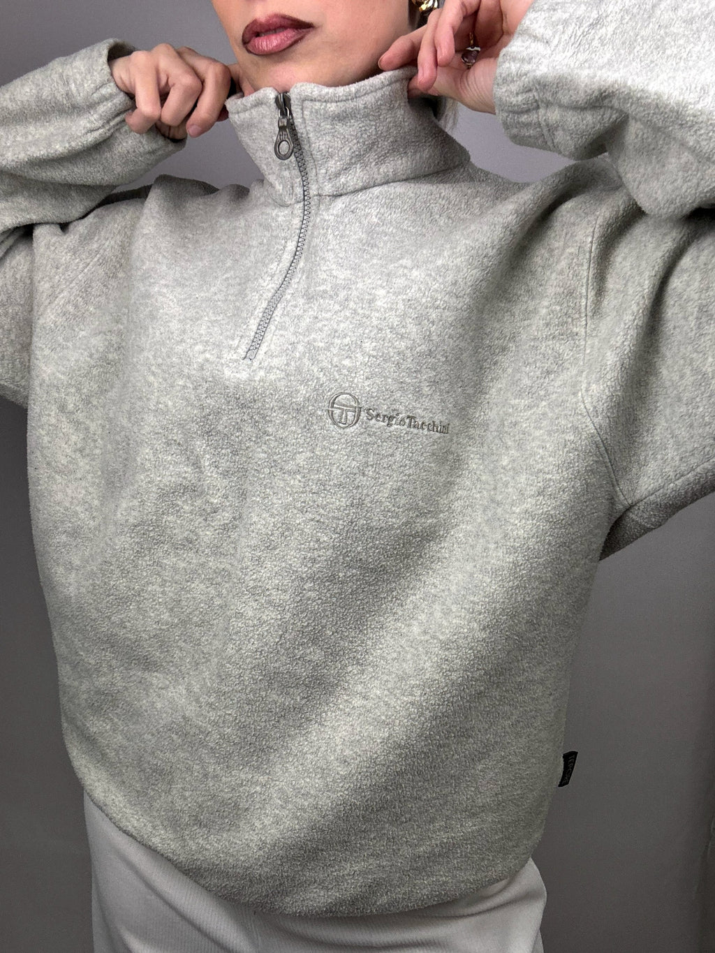 Heather gray fleece SERGIO TECCHINI L Vintage