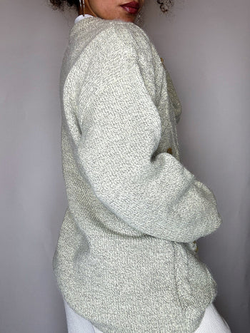 Pull col rond avec détail L vintage