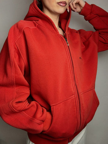 Veste sweat à capuche rouge CHAMPION L vintage