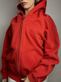 Veste sweat à capuche rouge CHAMPION L vintage