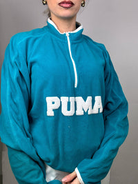 PUMA L/XL Vintage Blaues Fleece
