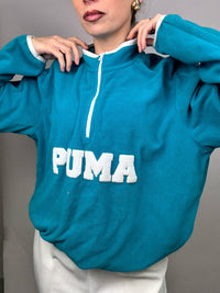 PUMA L/XL Vintage Blaues Fleece