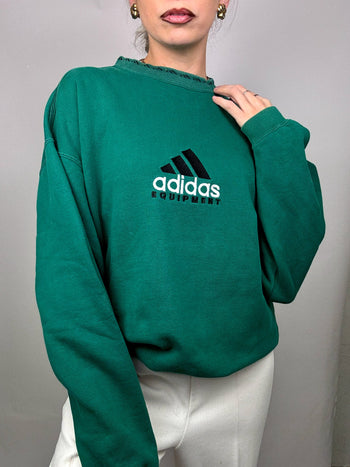 Sweat col rond vert ADIDAS XL