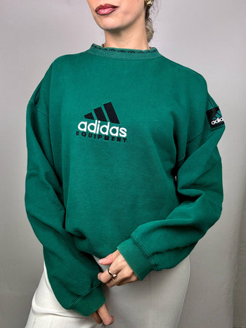 Sweat col rond vert ADIDAS XL