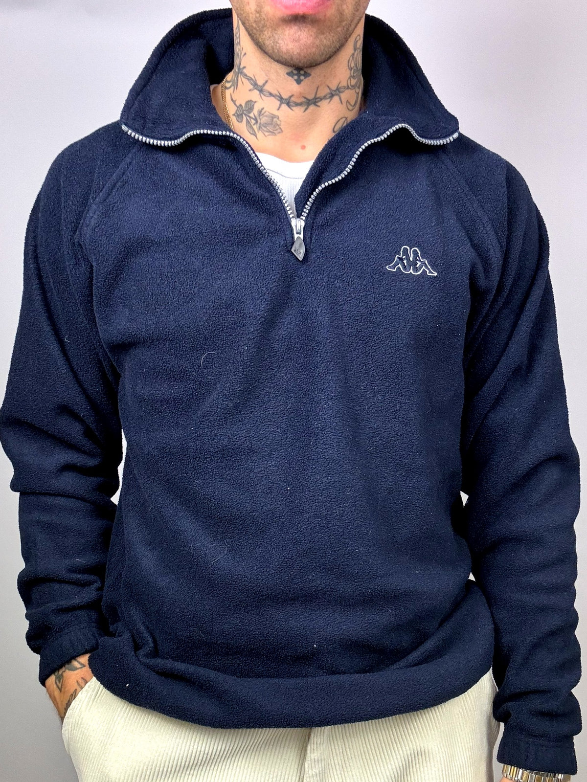 KAPPA L Vintage Navy Fleece