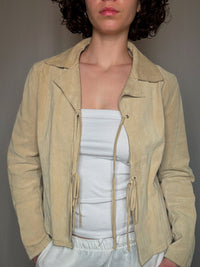 Wildlederjacke beige Gr. S Vintage