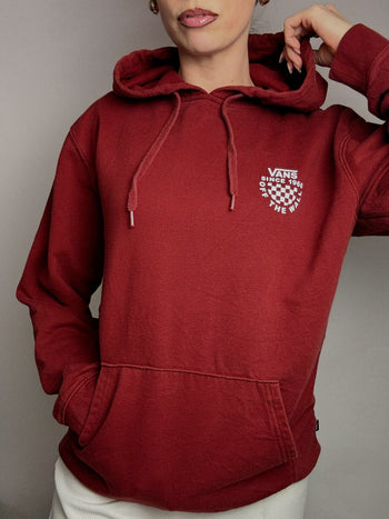 Sweat à capuche bordeaux VANS L vintage