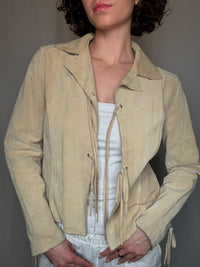 Wildlederjacke beige Gr. S Vintage
