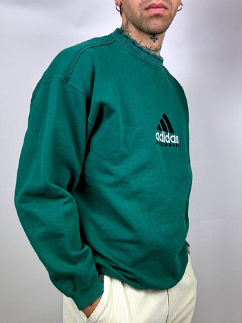 Sweat col rond vert ADIDAS XL