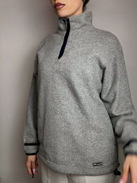 CHAMPION M Vintage Grey Zip-Neck Fleece