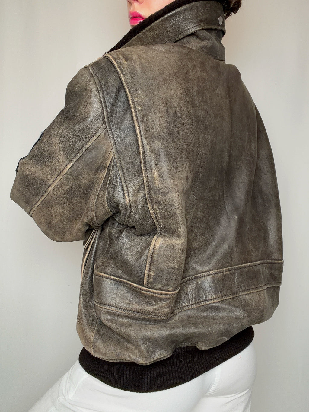 Blouson aviator brun XL vintage