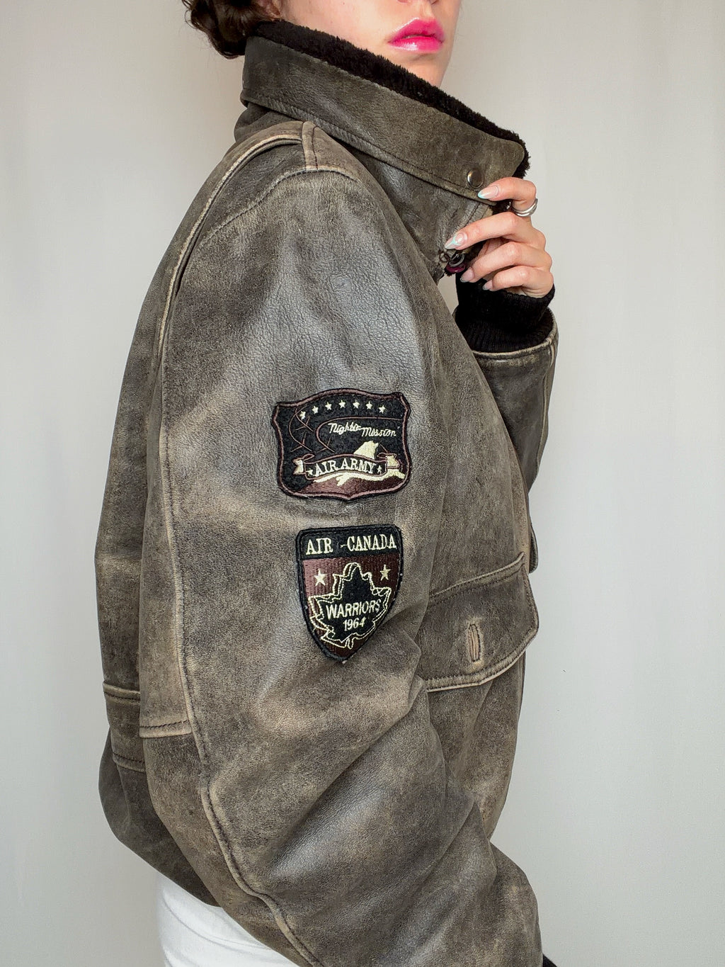 Blouson aviator brun XL vintage